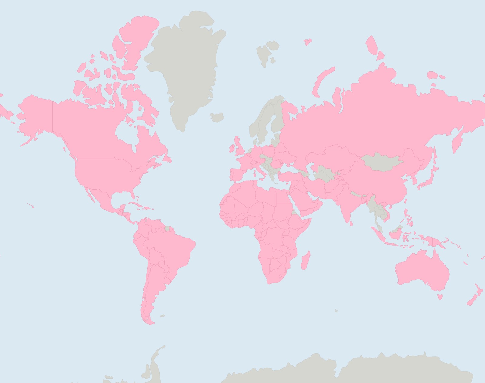 World map — where the Father's Heart Bible's 45 languages are spoken