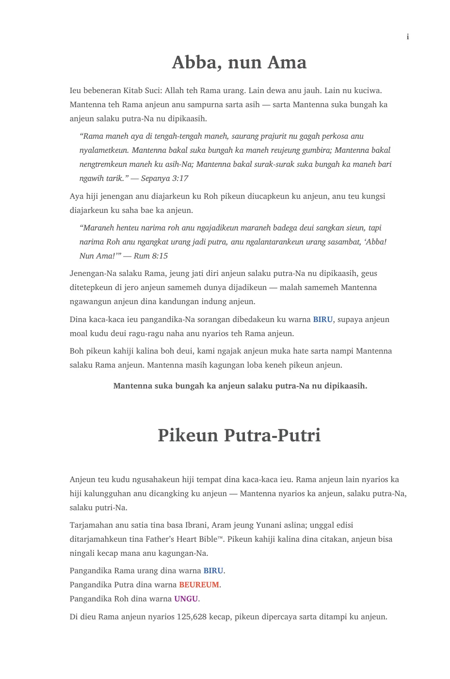 Abba, nun Ama — sample page 9 of 58