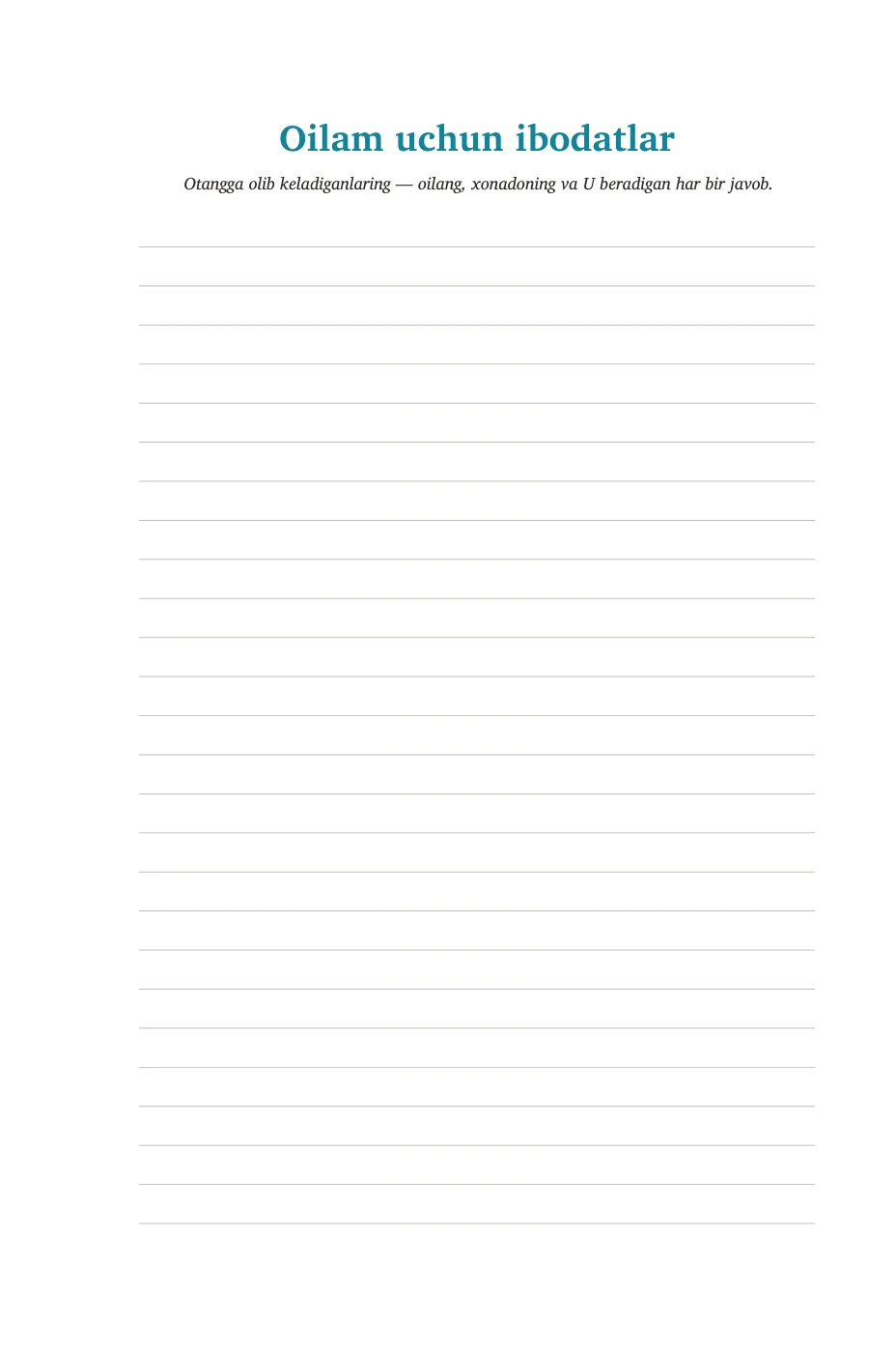 Oilam uchun ibodatlar — sample page 14 of 58
