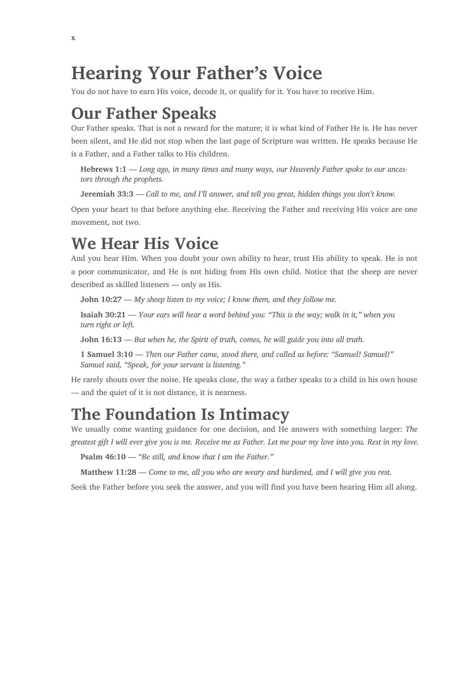 Hearing Your Father’s Voice — sample page 10 of 56