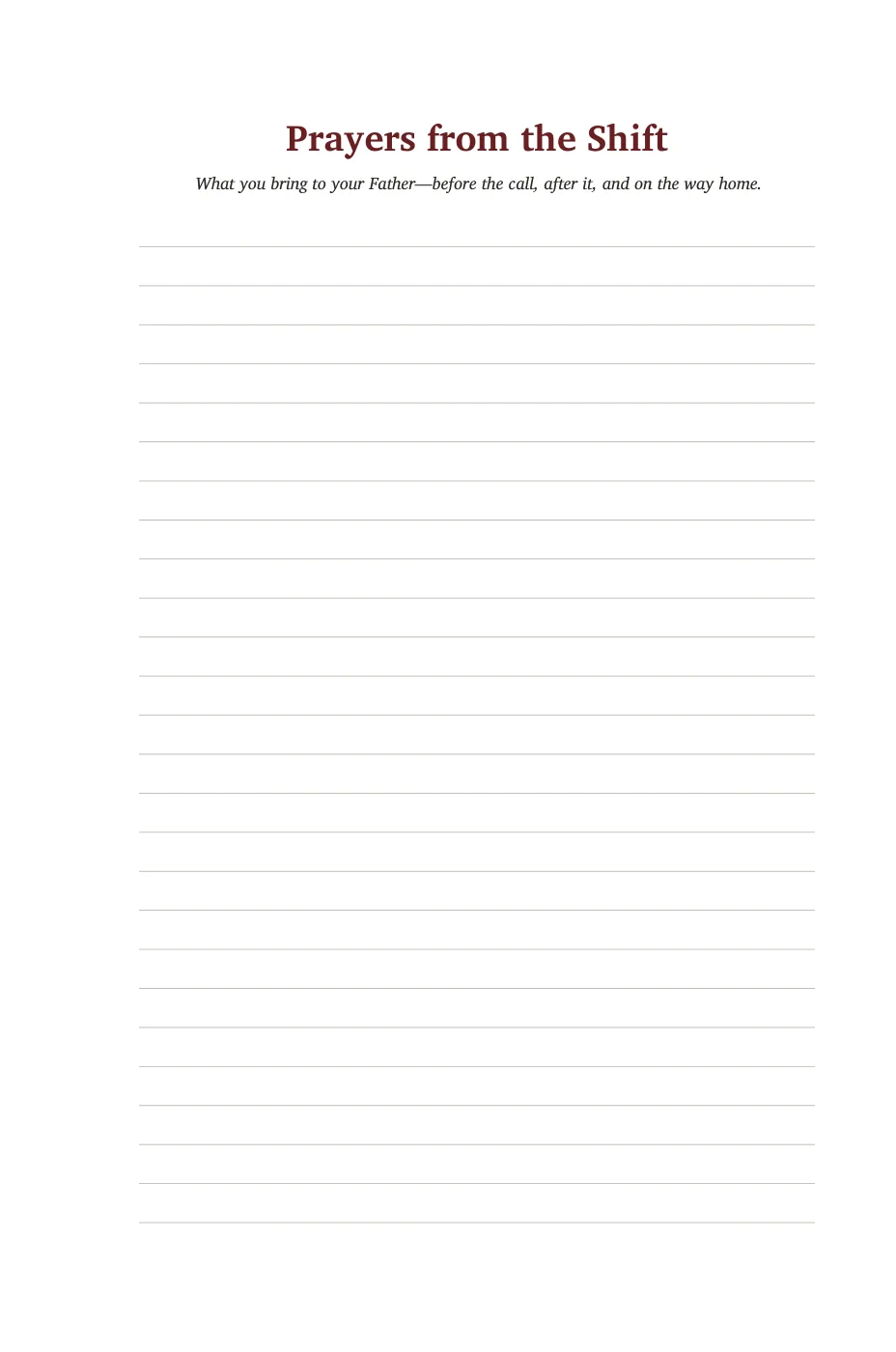 Prayers from the Shift — sample page 12 of 56