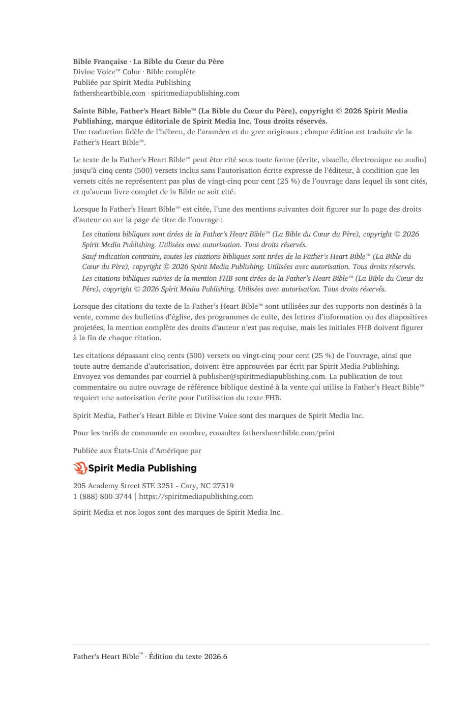 Bible Française · La Bible du Cœur… — sample page 2 of 56