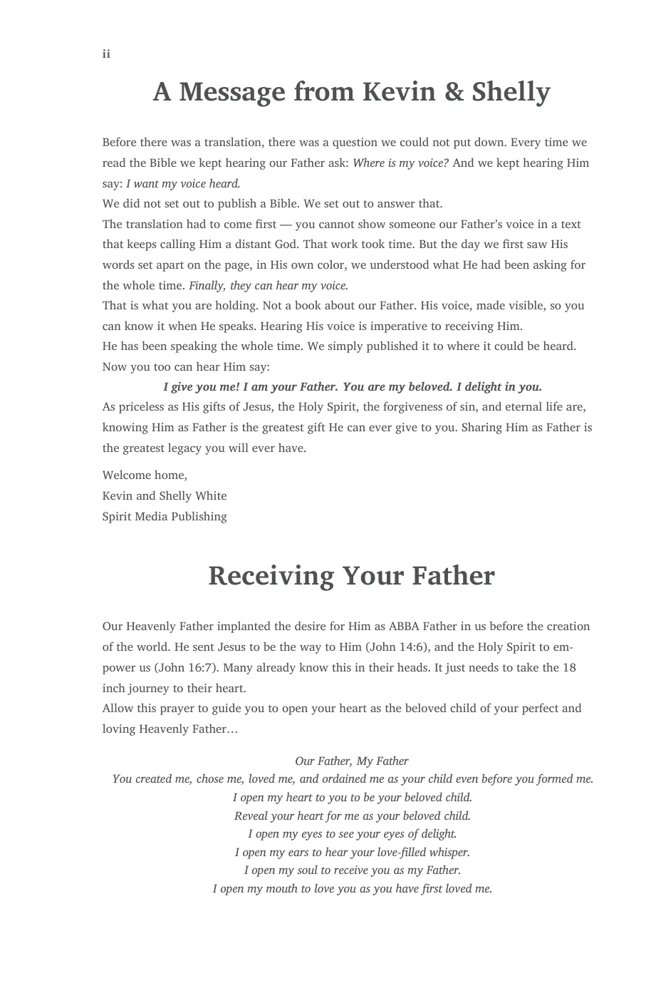 A Message from Kevin & Shelly — sample page 8 of 56