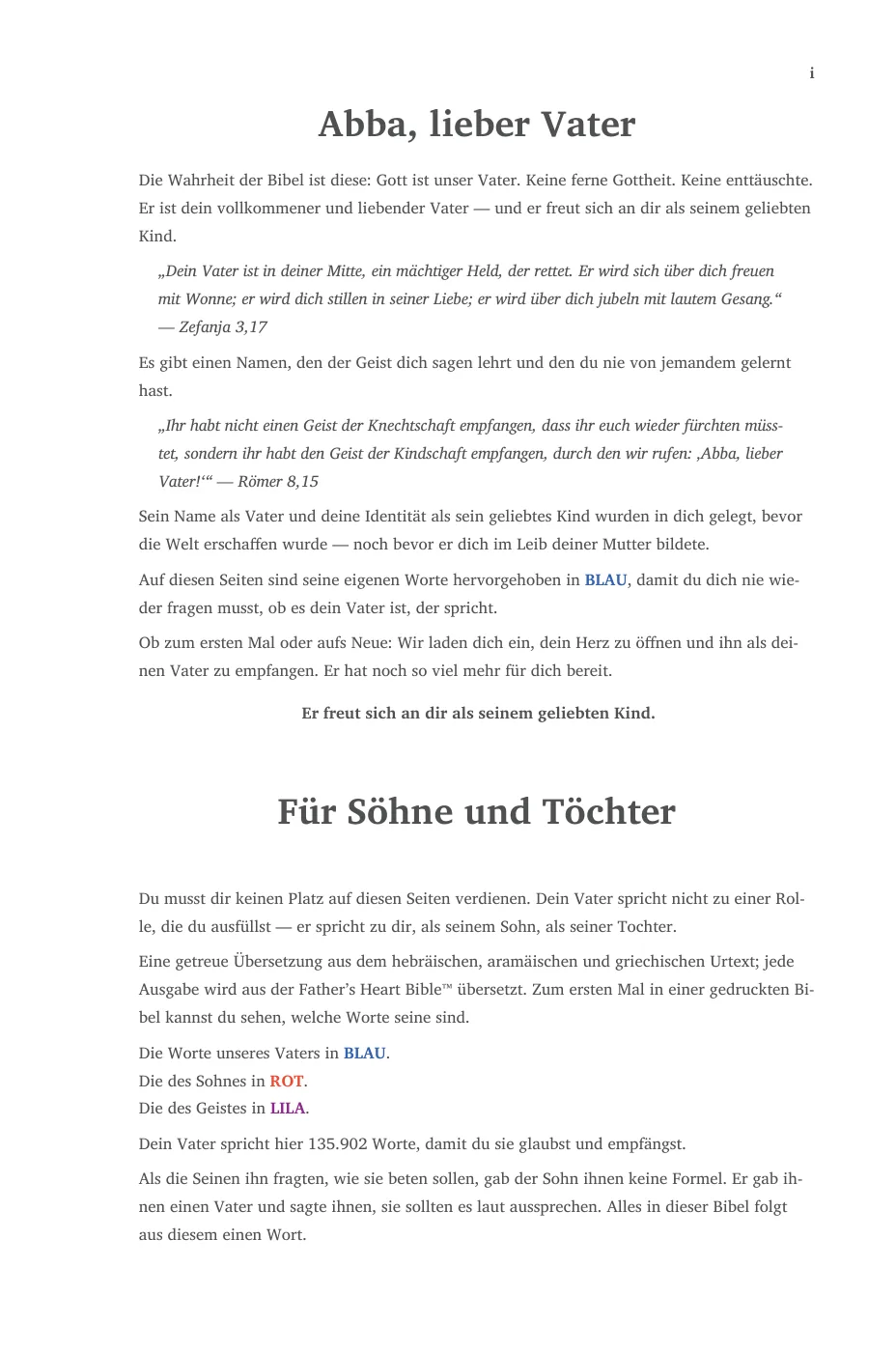 Abba, lieber Vater — sample page 9 of 58