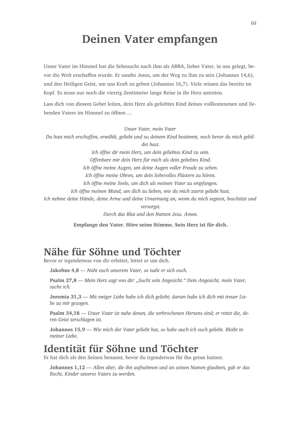 Deinen Vater empfangen — sample page 11 of 58