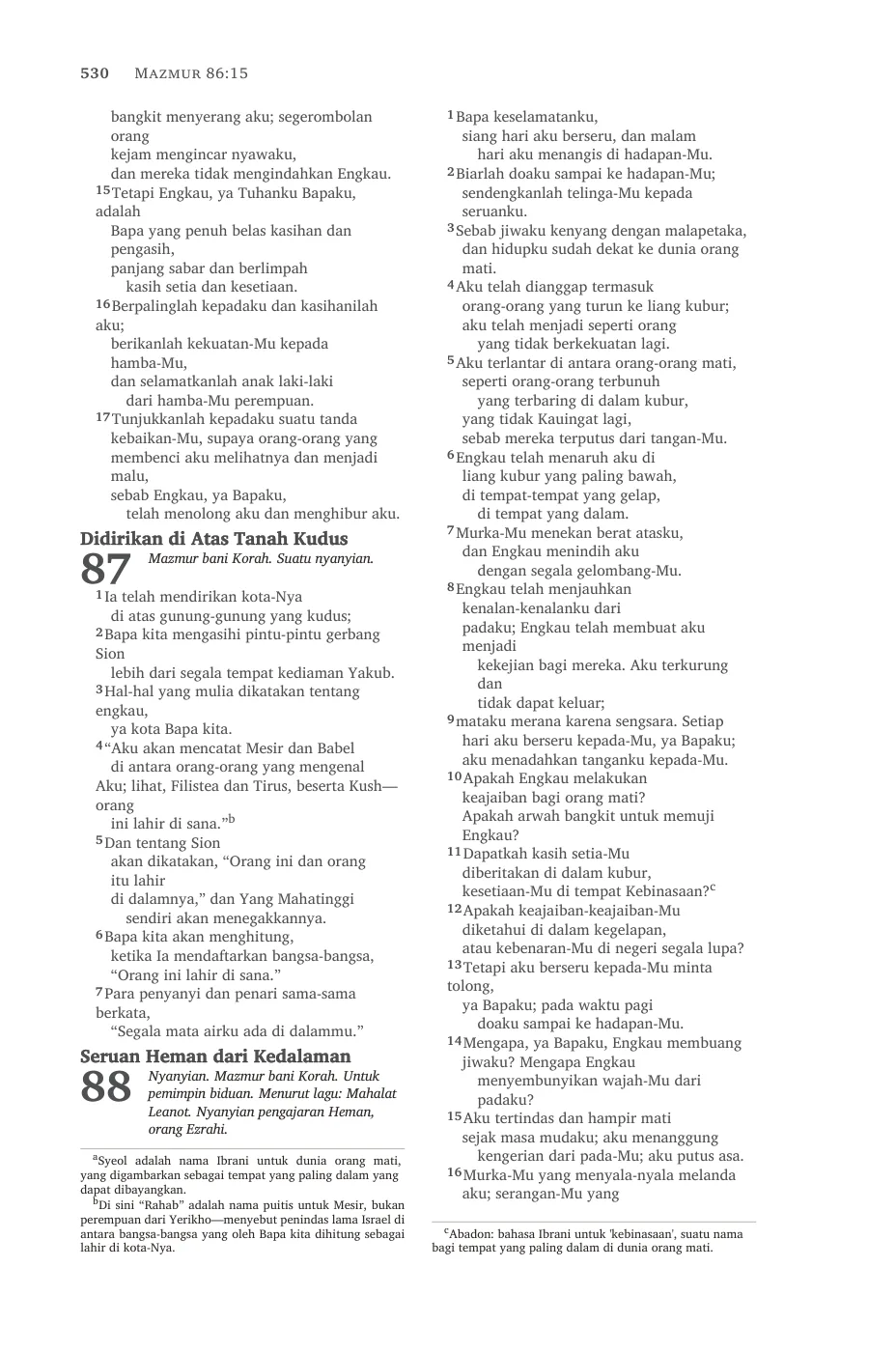 Psalms (cont.) — sample page 30 of 58
