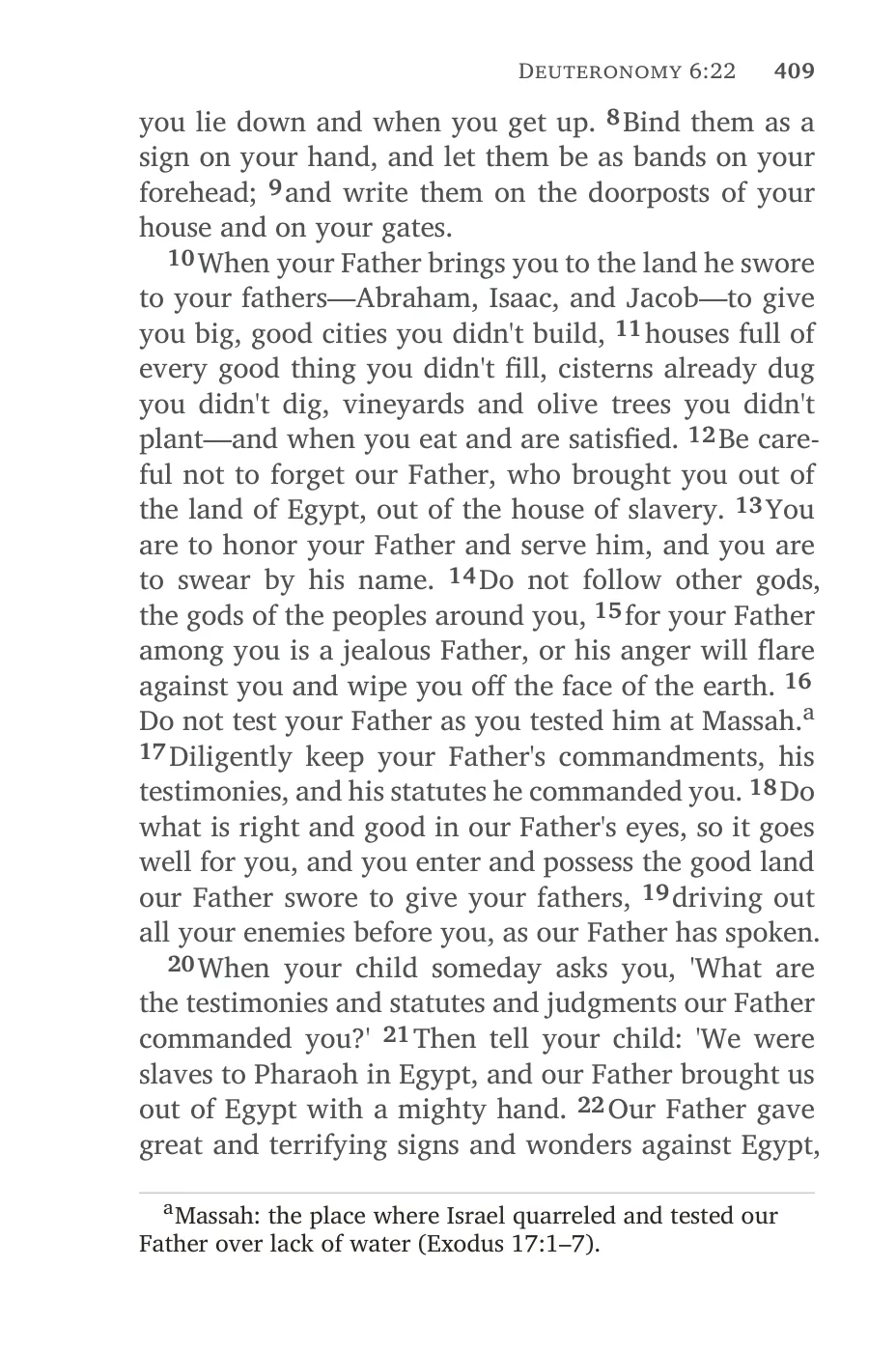 Deuteronomy 6 (cont.) — sample page 29 of 60