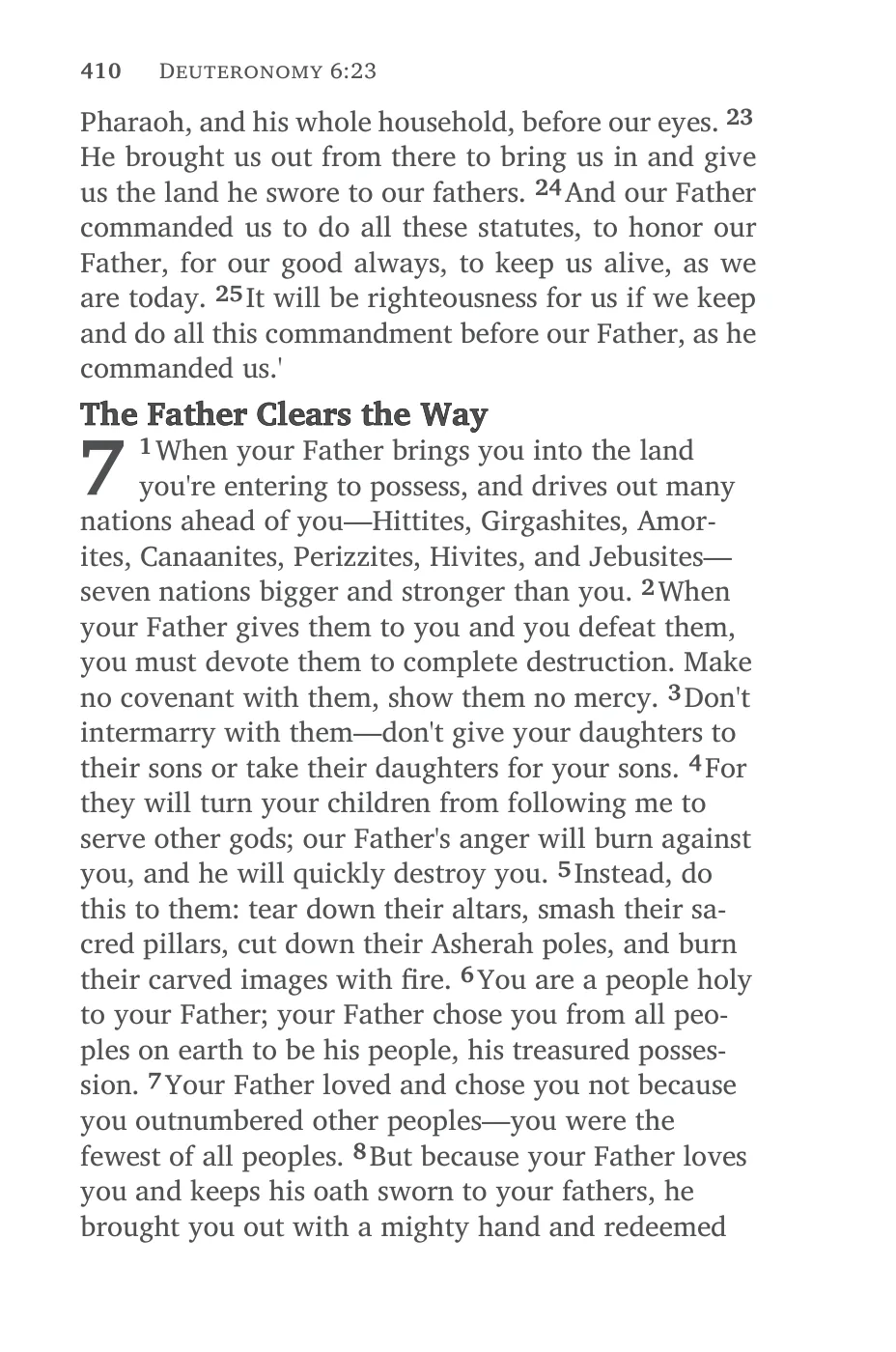 Deuteronomy 6 (cont.) — sample page 30 of 60