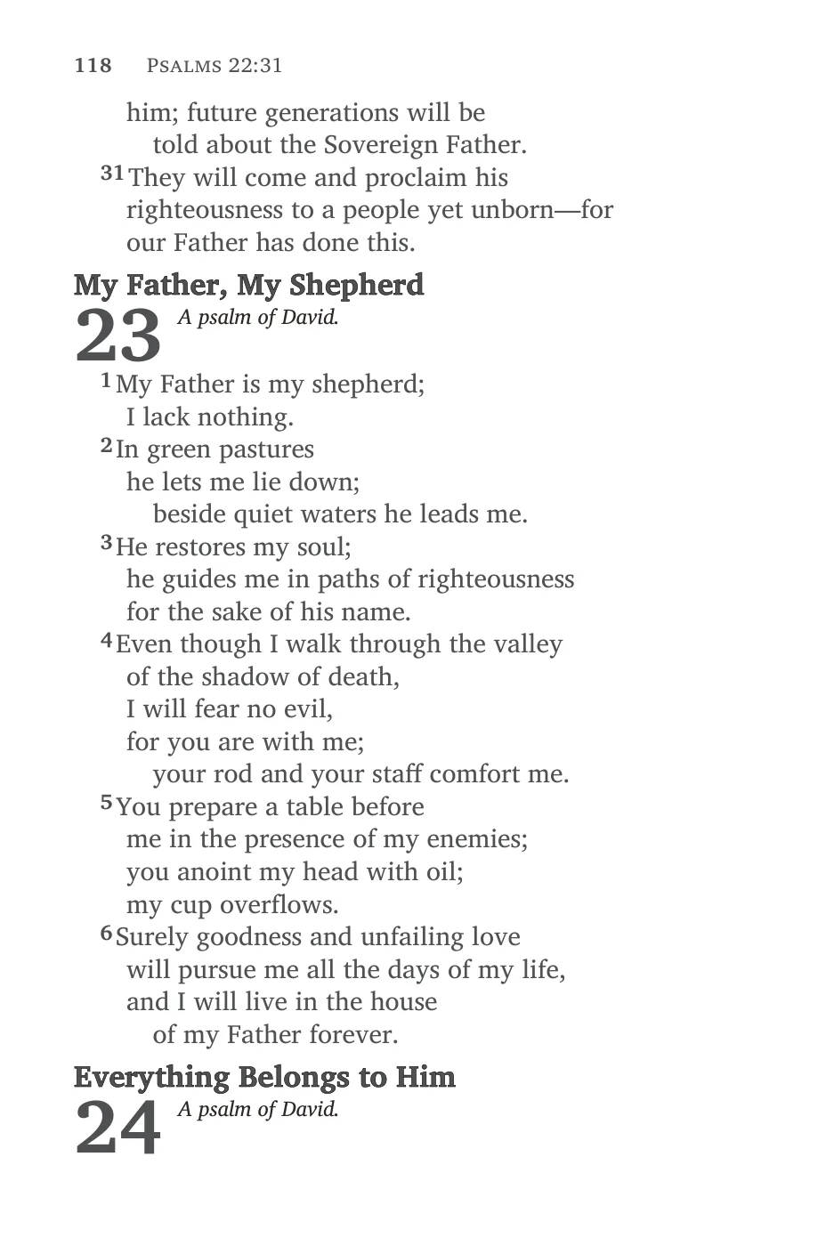 Psalm 23 — sample page 22 of 60
