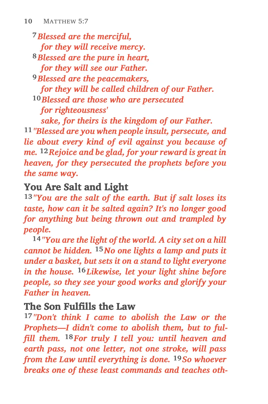 Matthew 5 (cont.) — sample page 12 of 46