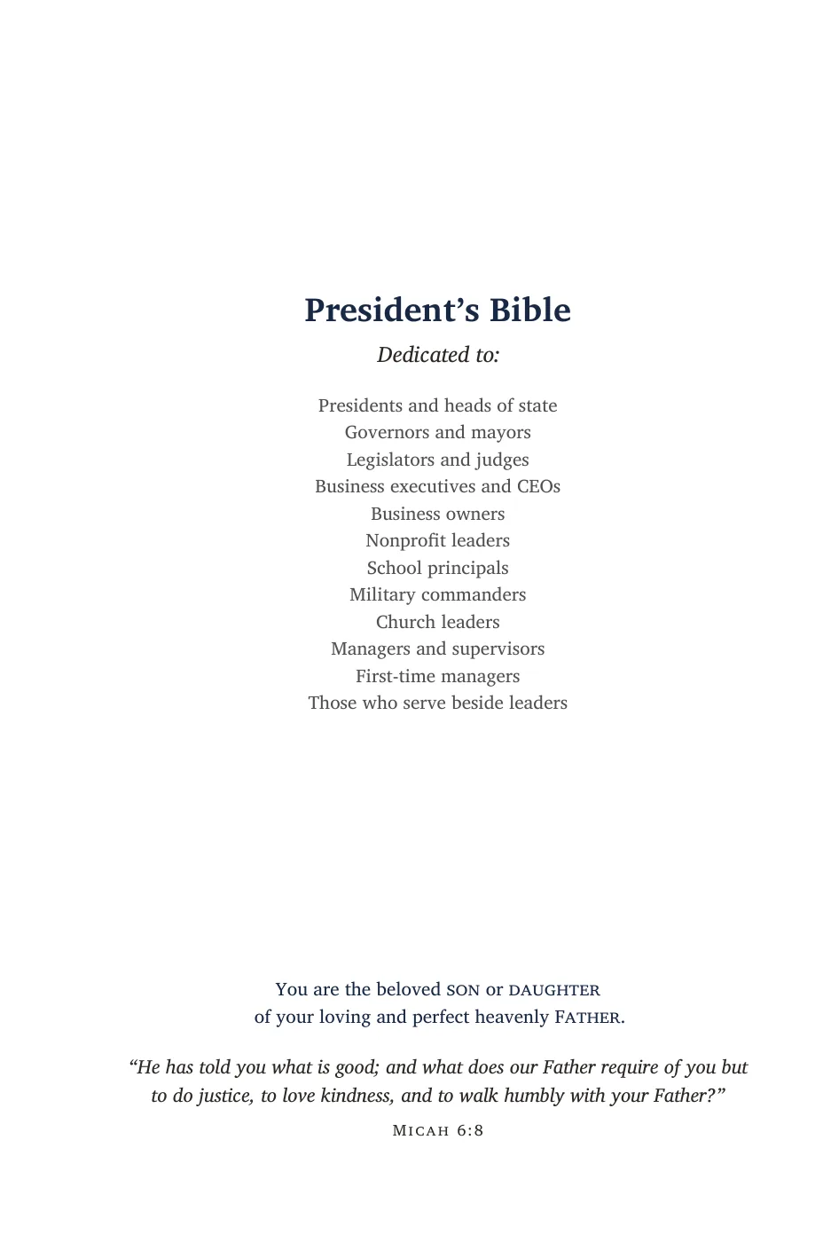 Dedication — sample page 6 of 56