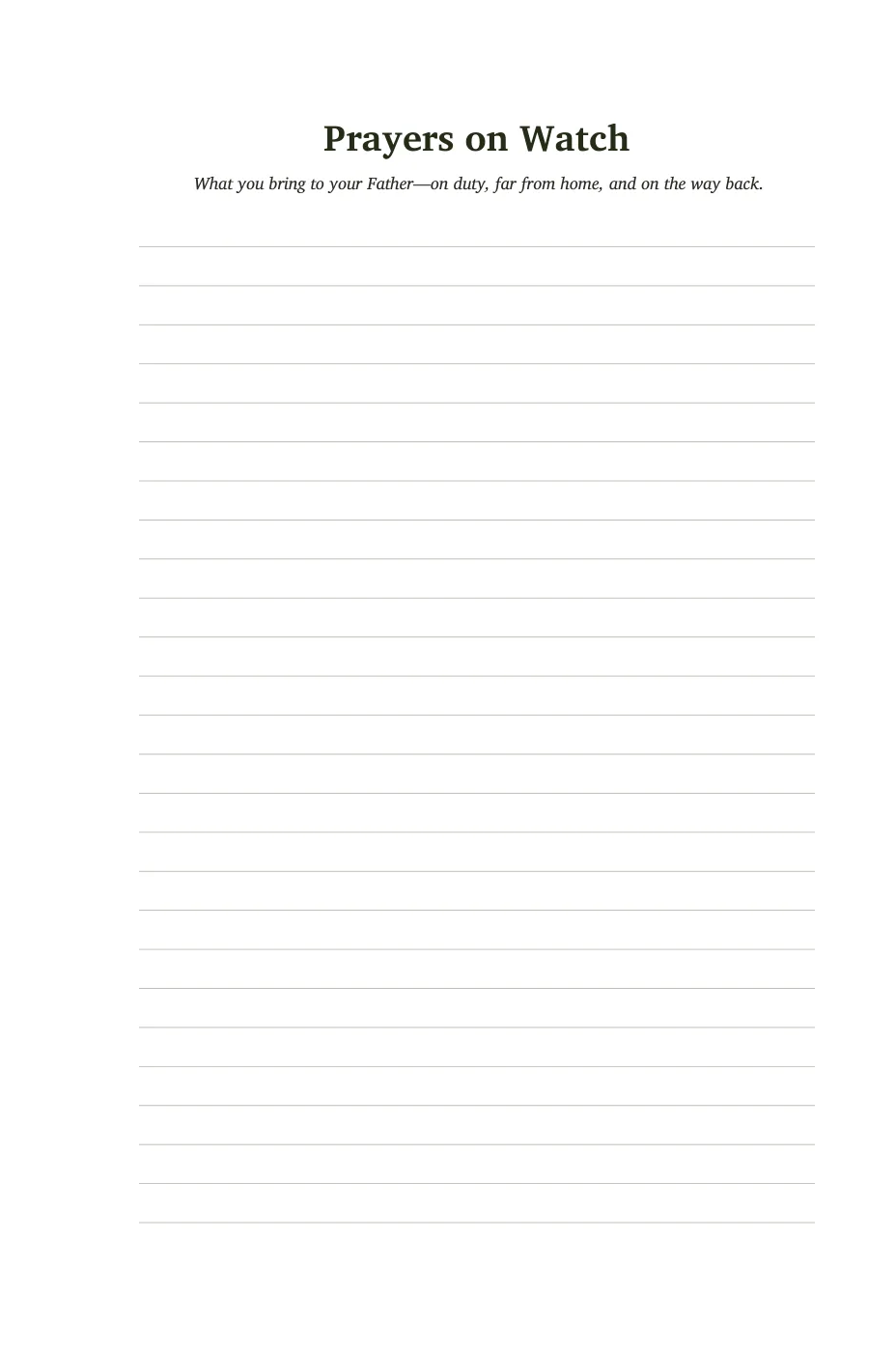 Prayers on Watch — sample page 12 of 56