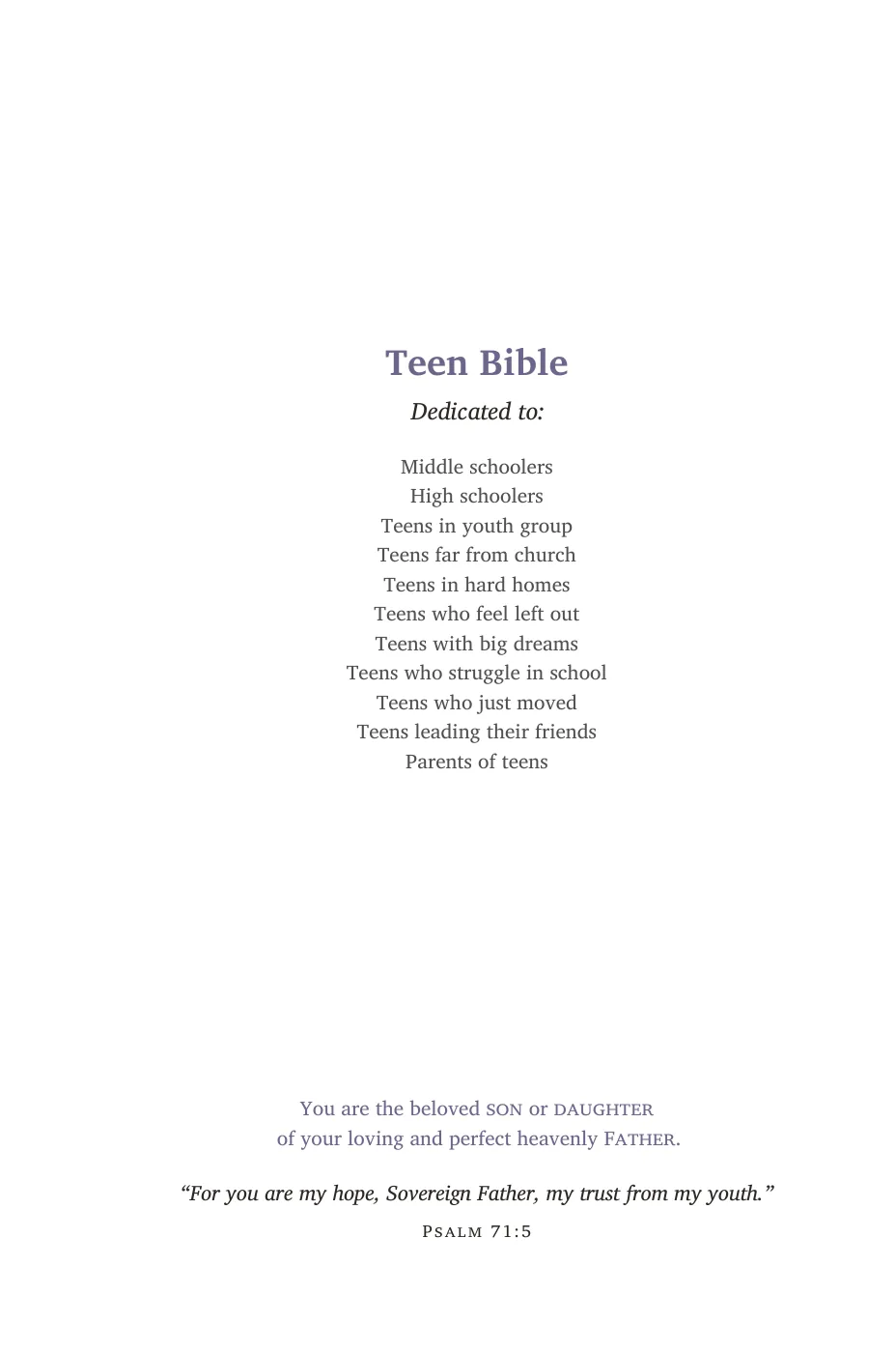 Dedication — sample page 6 of 56