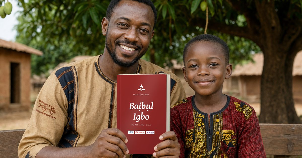 A reader with the Father's Heart Bible Divine Voice Color edition